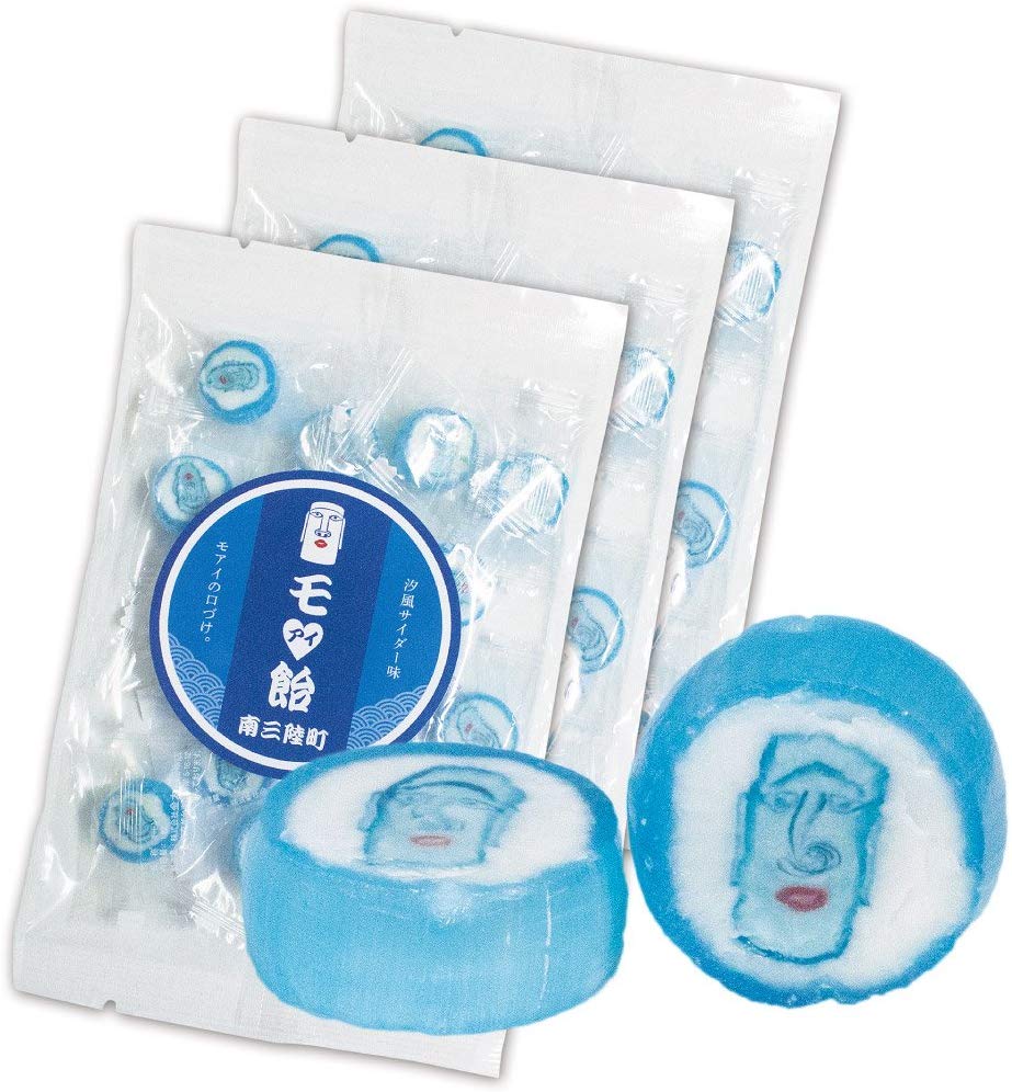 モアイ飴「モアイの口づけ」汐風サイダー味 15粒入り | おもしろ金太郎